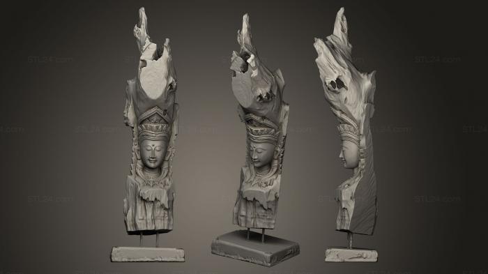Indian sculptures (India Tree Carving, STKI_0052) 3D models for cnc